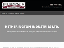 Tablet Screenshot of hetheringtonindustries.ca